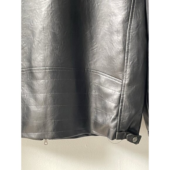 GA Milano Men’s Lined Black Faux Leather Jacket Italy XL - Picture 9 of 12